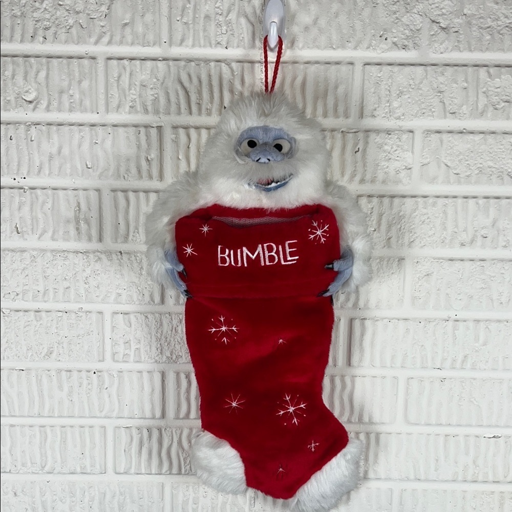 Rudolph Red and White Bumble Christmas Stocking